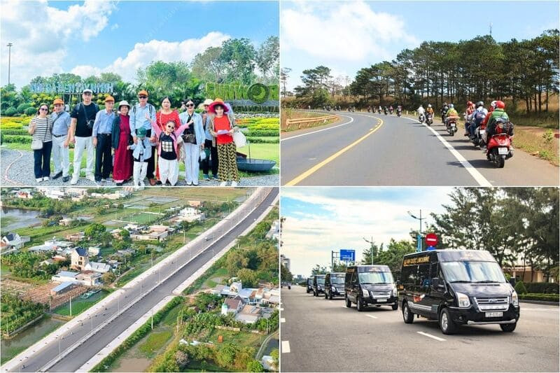 Có nhiều phương tiện di chuyển từ TP.HCM đến núi Bà Đen (Ảnh: Sưu tầm)