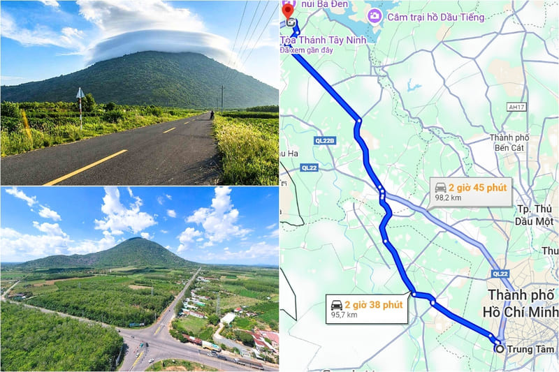 Cung đường từ TP.HCM đến núi Bà Đen qua Tây Ninh (Ảnh: Sưu tầm)