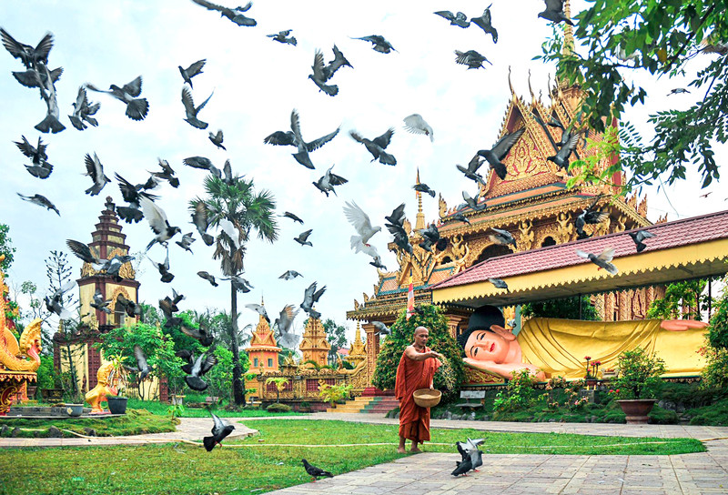 Chùa Monivongsa Bopharam - ngôi chùa Khmer hút khách tại Cà Mau
