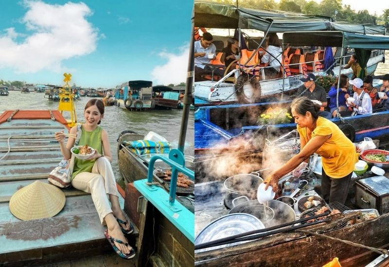 Ẩm thực miền Tây hấp dẫn ngay trên chợ nổi Cái Răng Ẩm thực miền Tây hấp dẫn ngay trên chợ nổi Cái Răng