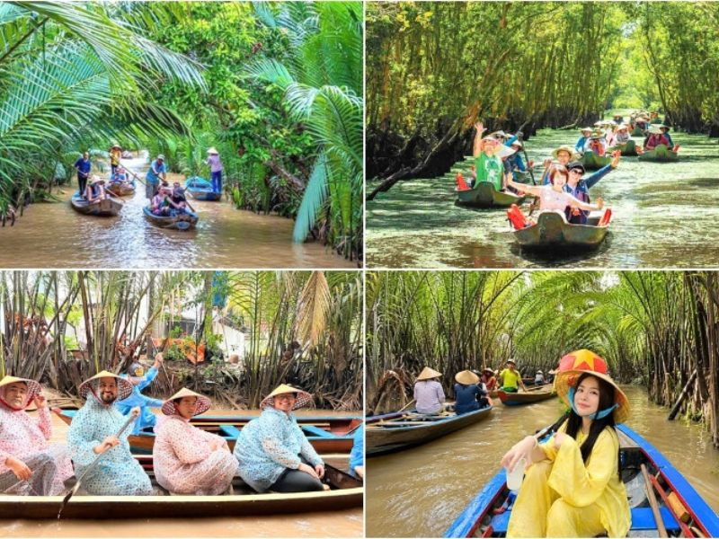 Check-in xuồng ba lá Check-in xuồng ba lá