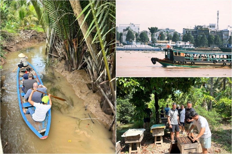Tour Mỹ Tho 1 ngày tham quan Cồn Thới Sơn bằng xuồng ba lá Tour Mỹ Tho 1 ngày tham quan Cồn Thới Sơn bằng xuồng ba lá