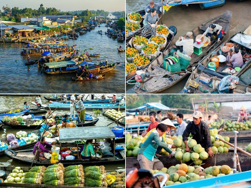 Chợ nổi Ngã Năm có lịch sử lâu đời tại Miền Tây Chợ nổi Ngã Năm có lịch sử lâu đời tại Miền Tây
