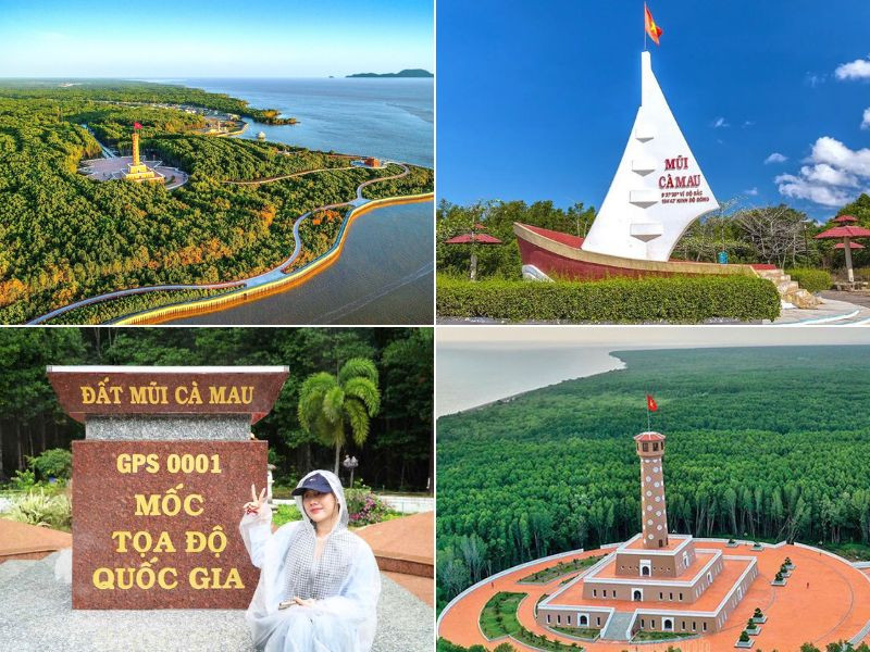 Các điểm check-in tại Đất Mũi Cà Mau. Các điểm check-in tại Đất Mũi Cà Mau.