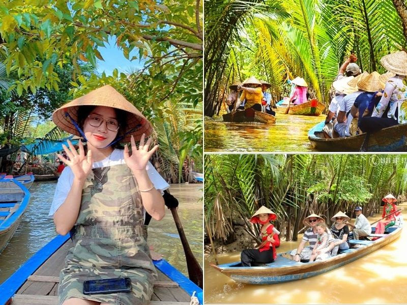 Đến Mỹ Tho - Bến Tre trải nghiệm ngồi thuyền ba lá “đặc sản”