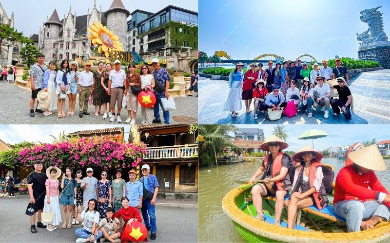 Khách đi tour Đà nẵng tại Đất Việt
