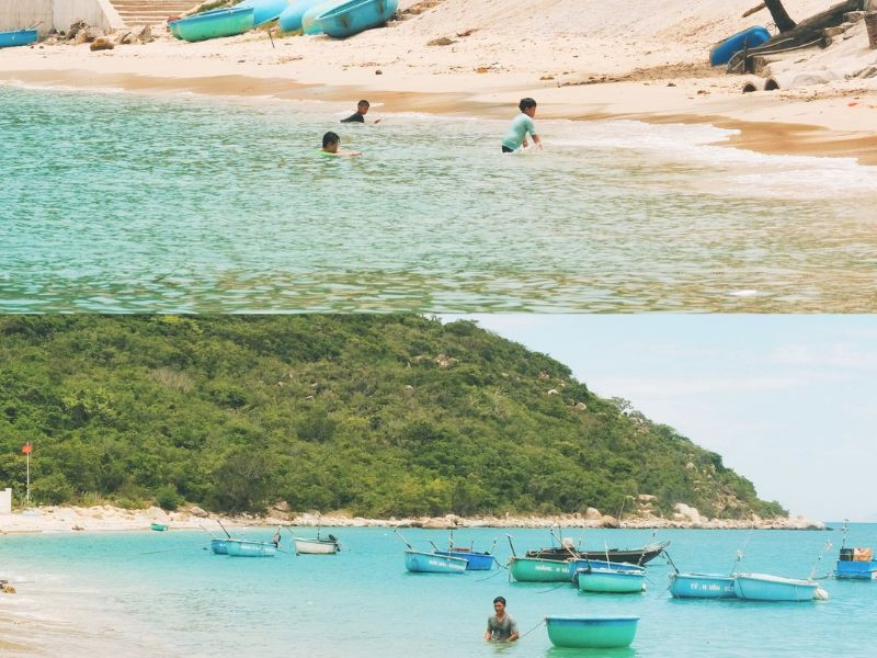 Cảnh đẹp yên bình của làng chài Ninh Vân