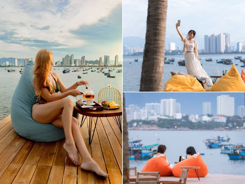 Chil giữa không gian tại Marina Beach Club Nha Trang