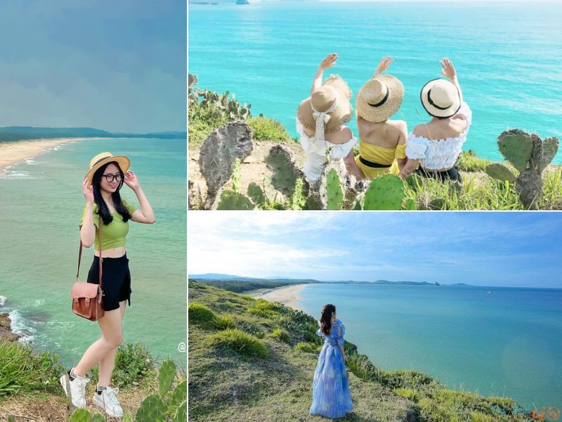 Bãi Xép nổi bật với bãi cát trắng, nắng vàng 