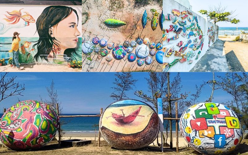 Ấn tượng với sắc màu ở làng bích hoạ Tam Thanh