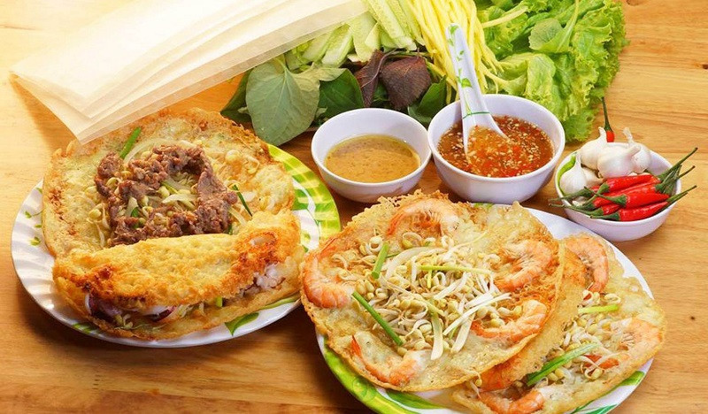 Bánh xèo tôm nhảy Ông Hùng 