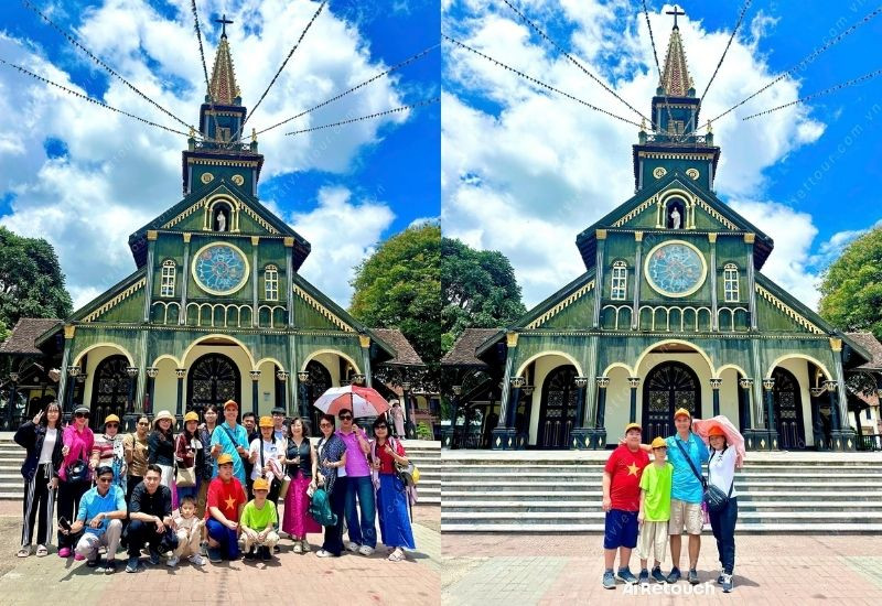 Nhà thờ Gỗ Kon Tum là điểm dừng chân nổi bật tour du lịch Măng Đen lễ 2/9