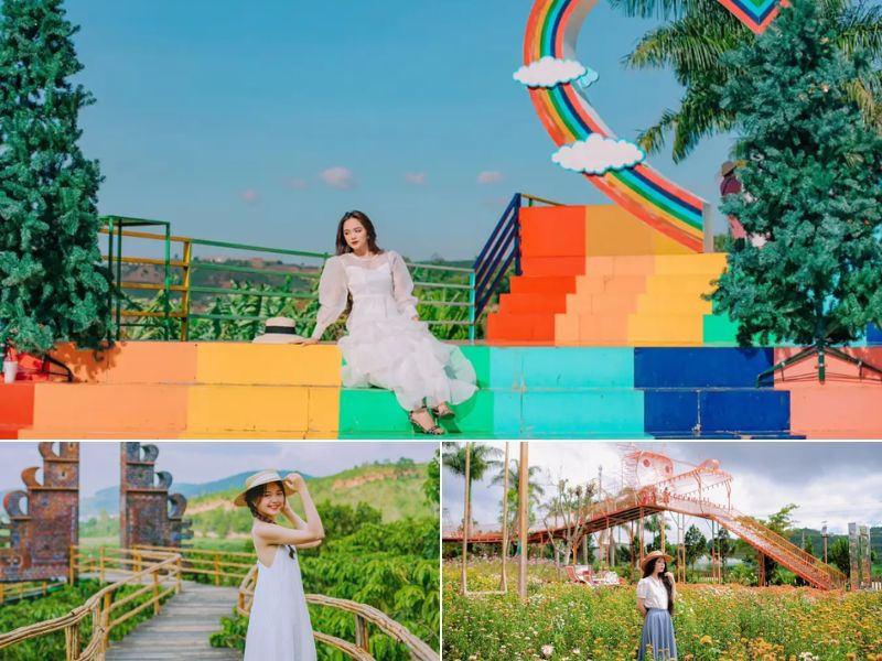 Vô vàn các góc check-in tại Mê Linh Coffee Garden 