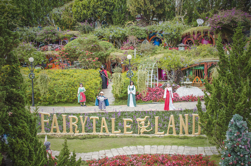 Khu vườn đầy màu sắc tại Fairytale Land