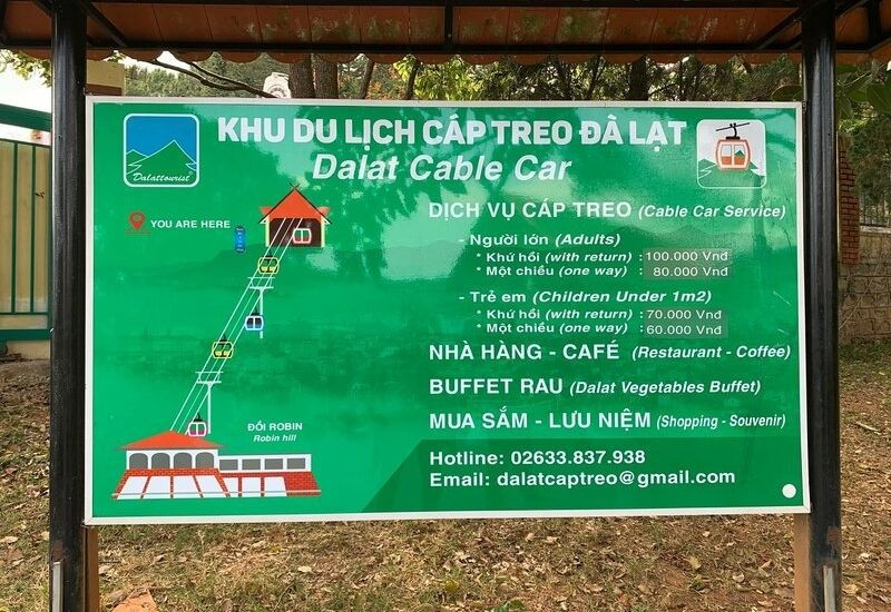 Giá vé cáp treo Đà Lạt 2026