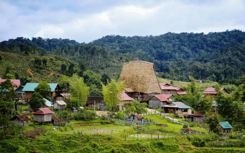 Khung cảnh bình yên của ngôi làng