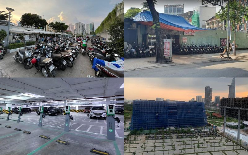 Các bãi giữ xe gần khu vực bắn pháo hoa 