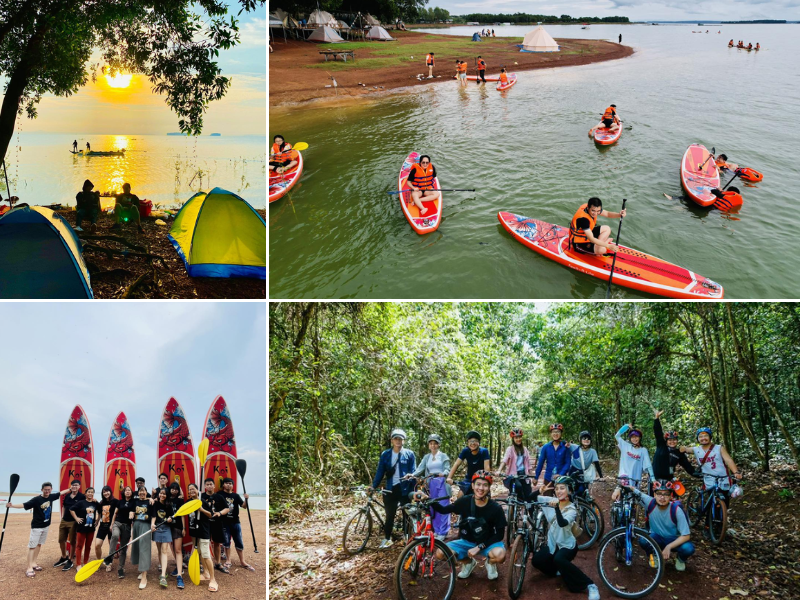 Trải nghiệm cắm trại hồ Trị An, đạp xe xuyên rừng Mã Đà 