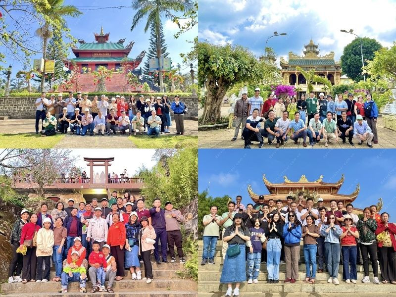 Đoàn khách du lịch hành hương tại Bảo Lộc