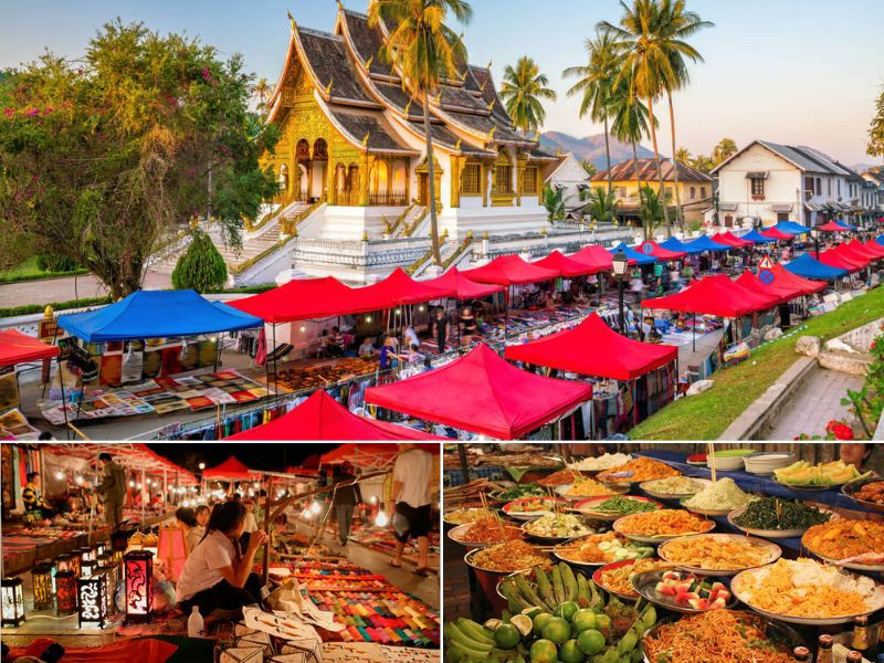 Chợ Luang Prabang - Lào 