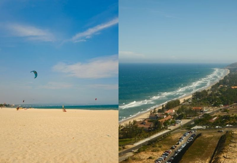 Bãi biển Mũi Né nổi bật với đường bờ biển dài và nhiều hoạt động thể thao