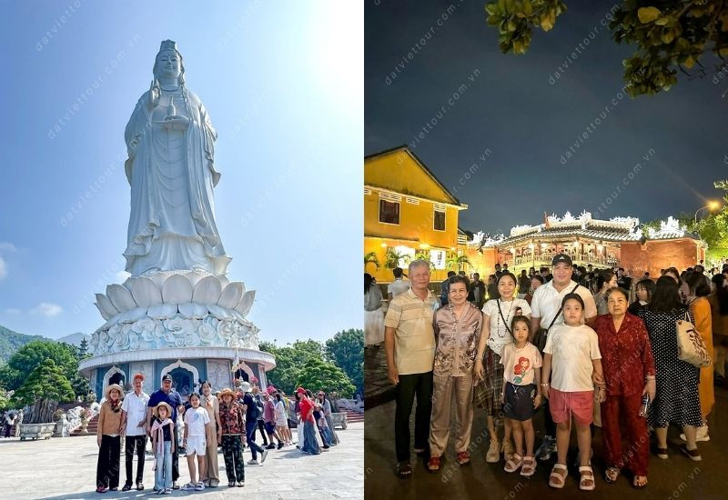 Khách đoàn Đất Việt Tour check in Đà Nẵng - Hội An
