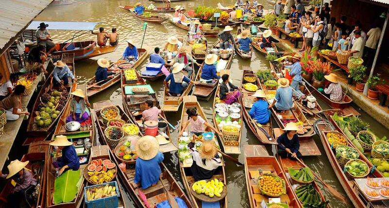 Chợ nổi 4 mùa Thái Lan 