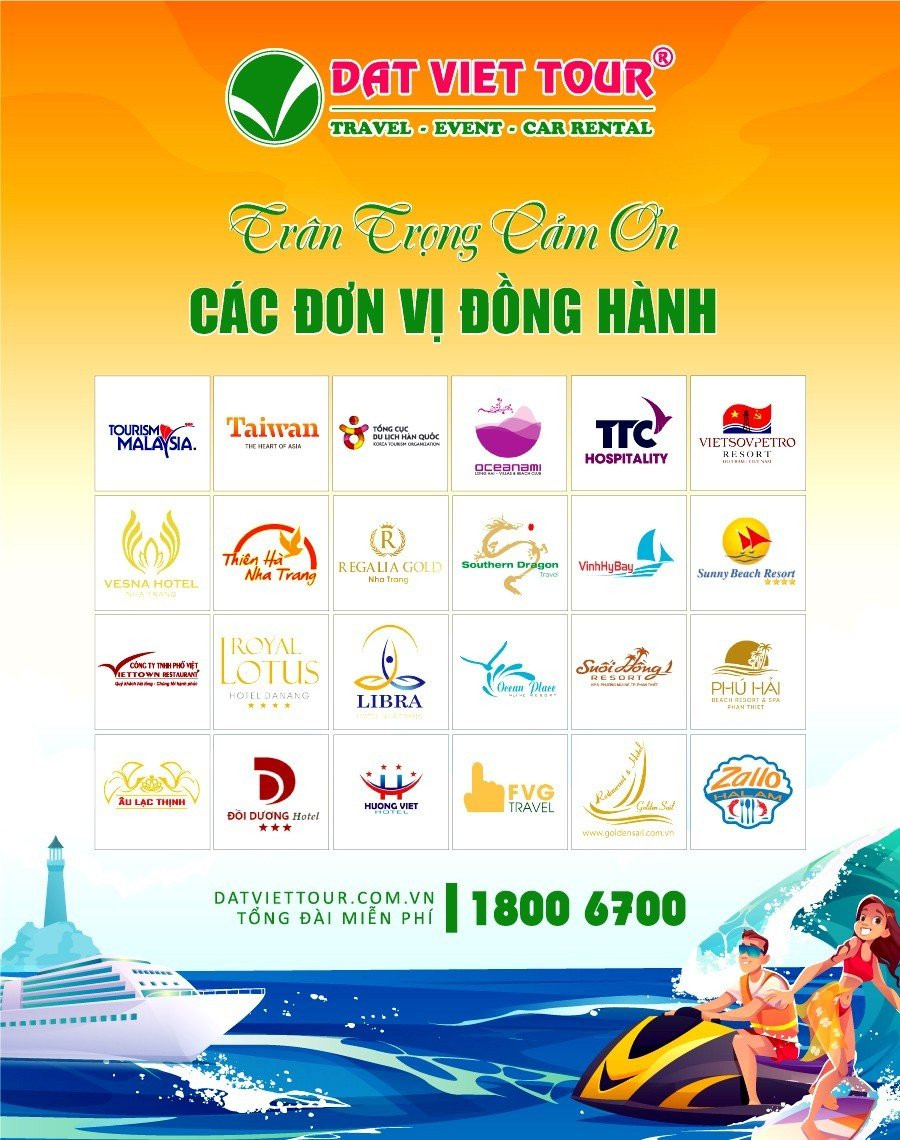 Cảm ơn các hệ thống resort, khách sạn đã đồng hành cùng Đất Việt Tour trong sự kiện ngày hội du lịch TP.HCM 2023
