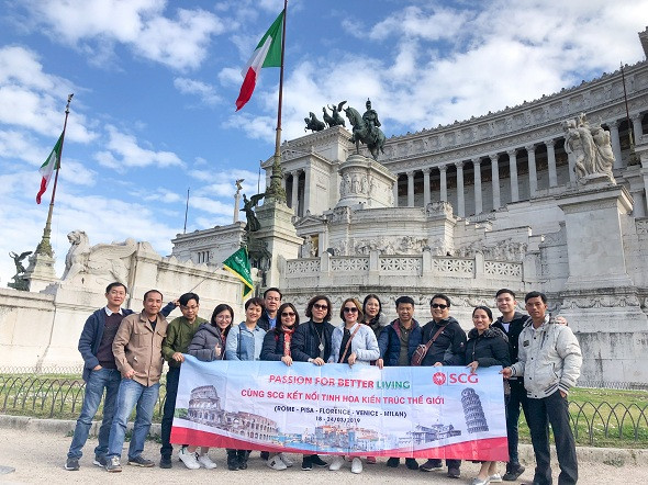 Đất Việt Tour đồng hành cùng SCG trong hành trình Kết Kết Nối Tinh Hoa Kiến Trúc Thế Giới tại Italia