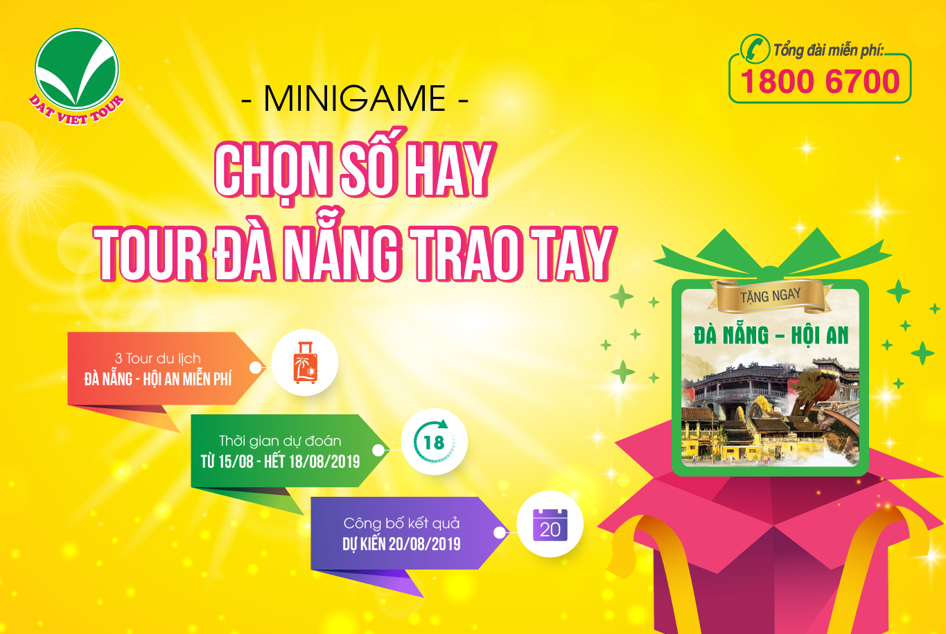 Minigame Mừng Kỷ Niệm 18 Năm Thành Lập Công Ty Đất Việt Tour