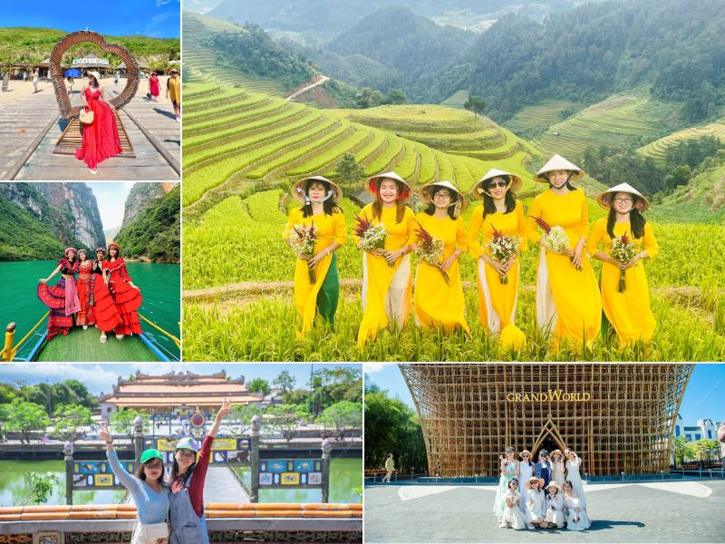 Chùm tour bay trọn gói khứ hồi, giá tốt  