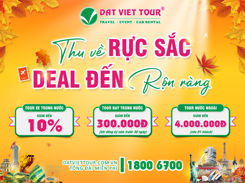 Thỏa sức khám phá mùa thu với ưu đãi hấp dẫn 