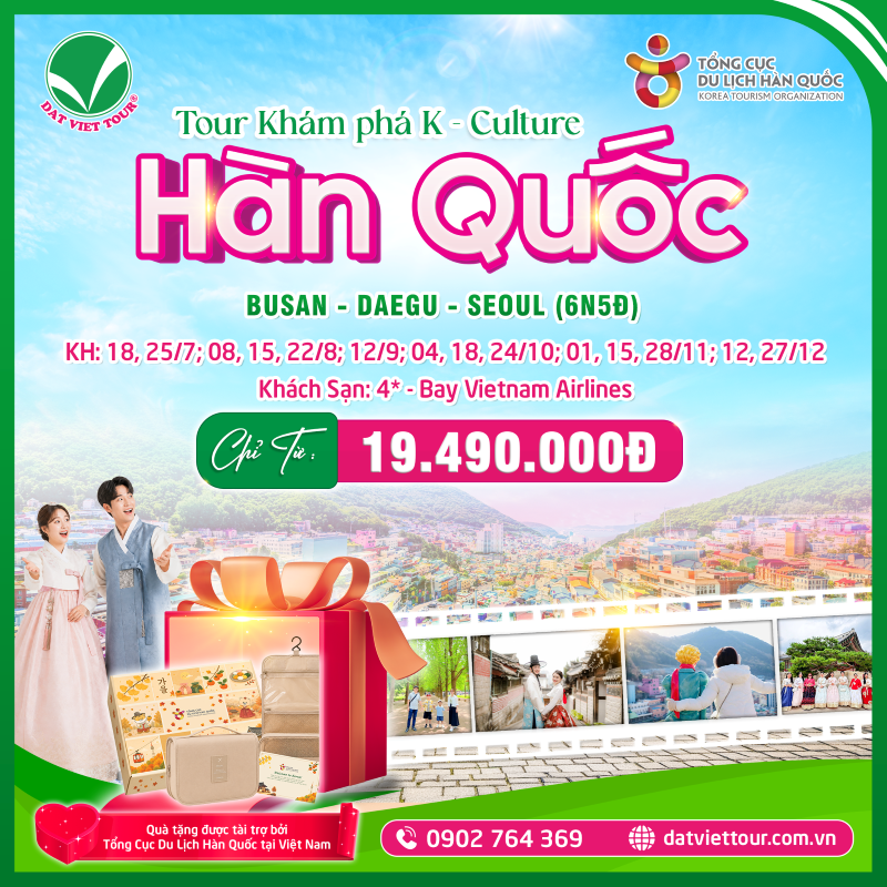 Tour Hàn Quốc 6N5Đ - Khám phá Busan - Daegu - Seoul Tour Hàn Quốc 6N5Đ - Khám phá Busan - Daegu - Seoul