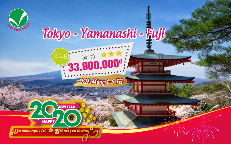 Tour Du Lịch Tết: Tokyo | Yamanashi | Fuji (5N4Đ)