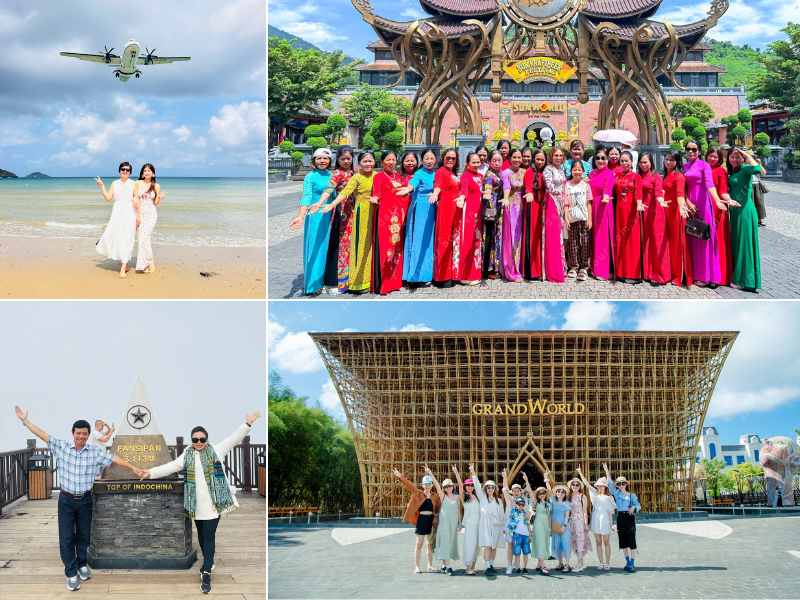 Chùm tour bay trọn gói khứ hồi, giá tốt