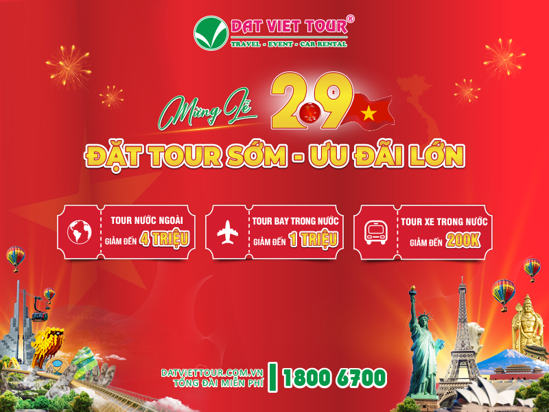 Chùm tour lễ 2/9 - Ưu đãi đến 4 triệu đồng