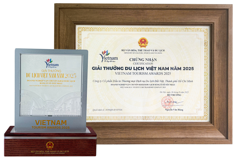 Giải thưởng Doanh nghiệp vận tải khách du lịch bằng ô tô tốt nhất.