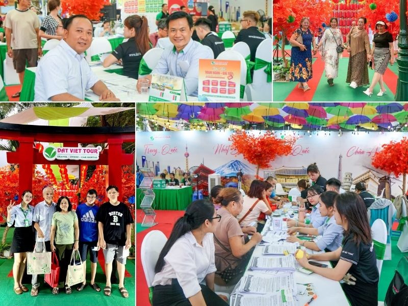 Check-in gian hàng A8 để nhận nhiều quà tặng du lịch hấp dẫn 