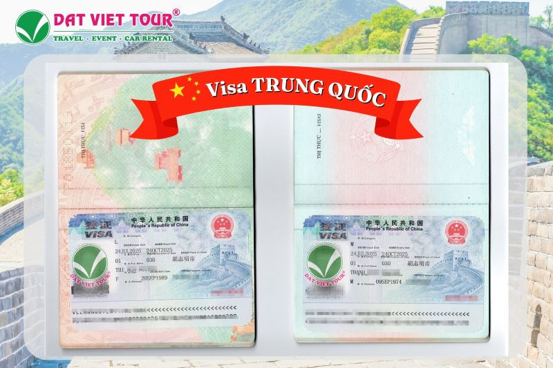 Các loại visa Trung Quốc phổ biến 